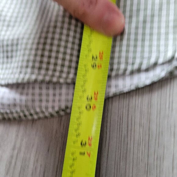 Las Olas Green Checkered Long Sleeve Cat Embroidered Shirt XL - Picture 7 of 10